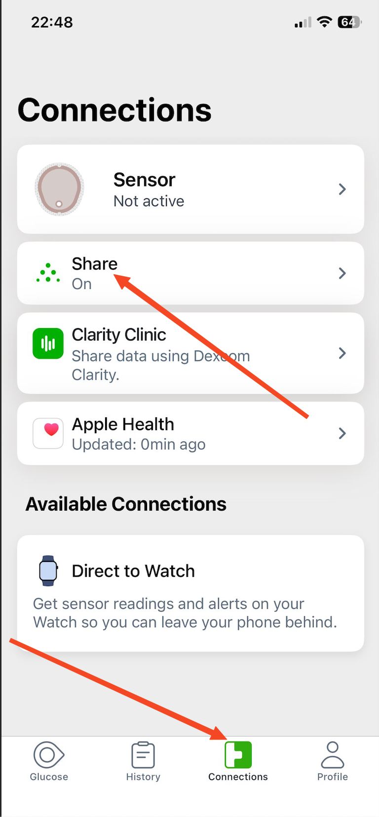 Dexcom Share Permission Setup