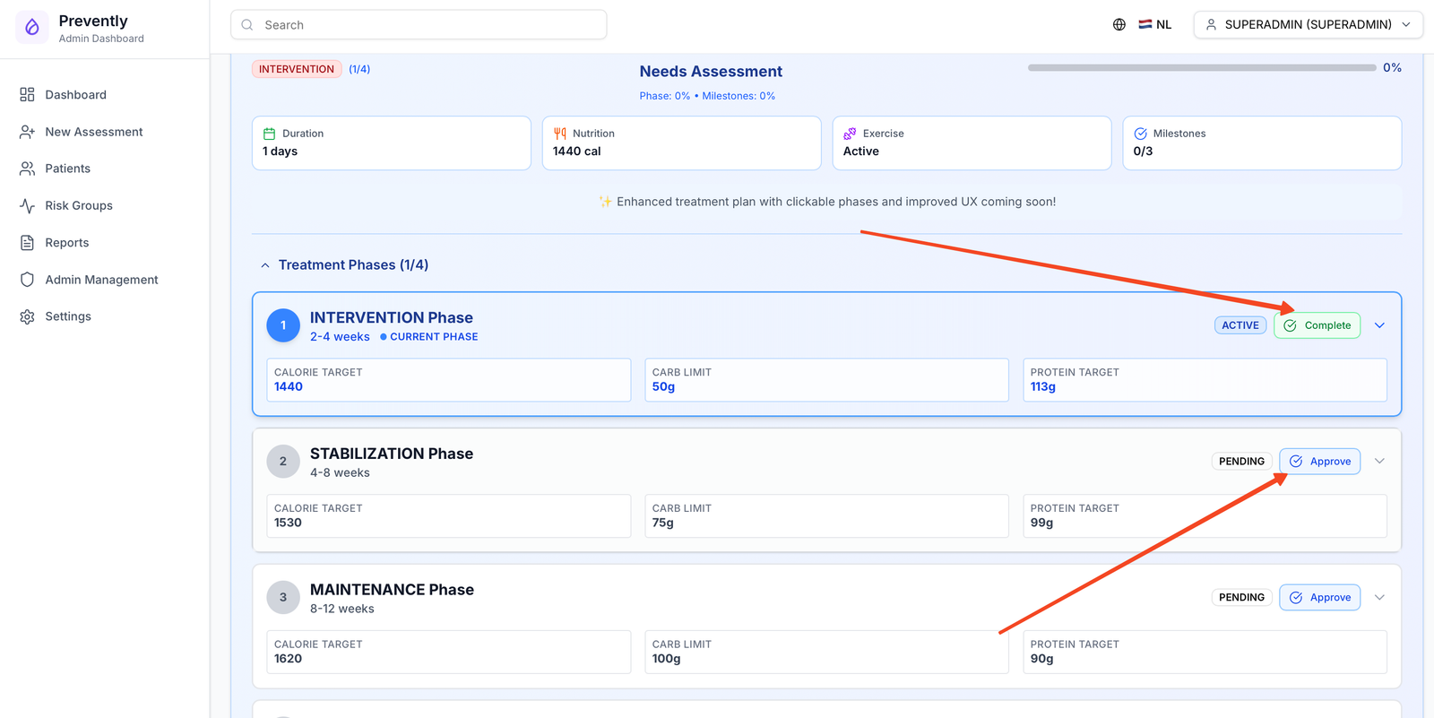 Treatment Plan Activation Dashboard