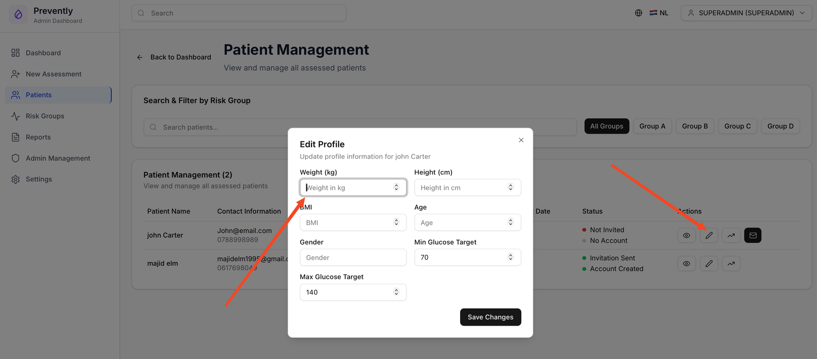 Patient Profile Management